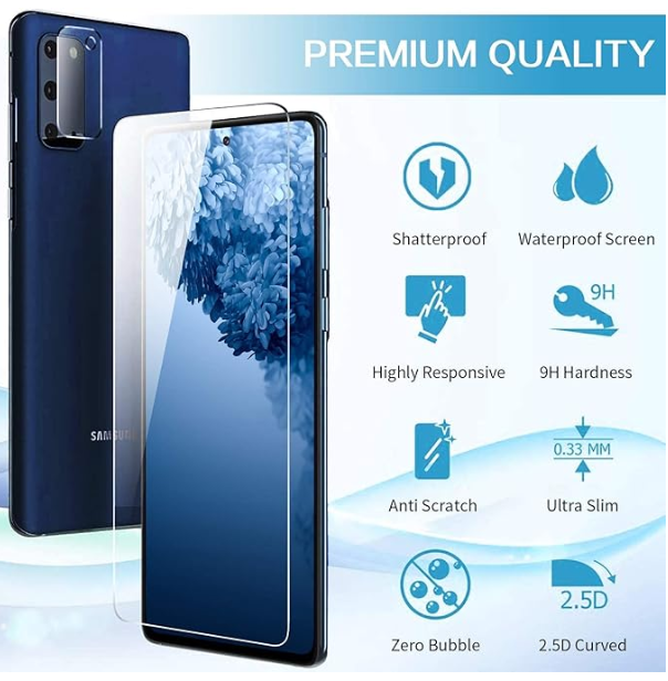 Samsung Galaxy S20 FE Screen & Camera Protector 3+3 Pack Tempered Glass auto draft