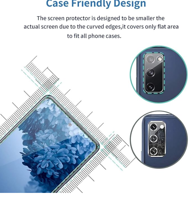 Samsung Galaxy S20 FE Screen & Camera Protector 3+3 Pack Tempered Glass Ssssssss